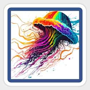 rainbow jellyfish Sticker